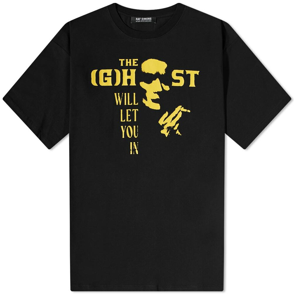 Raf Simons Men's Ghost Print T-Shirt in Black Raf Simons