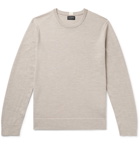 CLUB MONACO - Mélange Wool Sweater - Brown