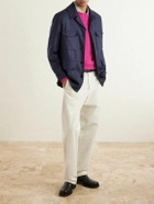 Lardini - Cashmere and Modal-Blend Twill Field Jacket - Blue