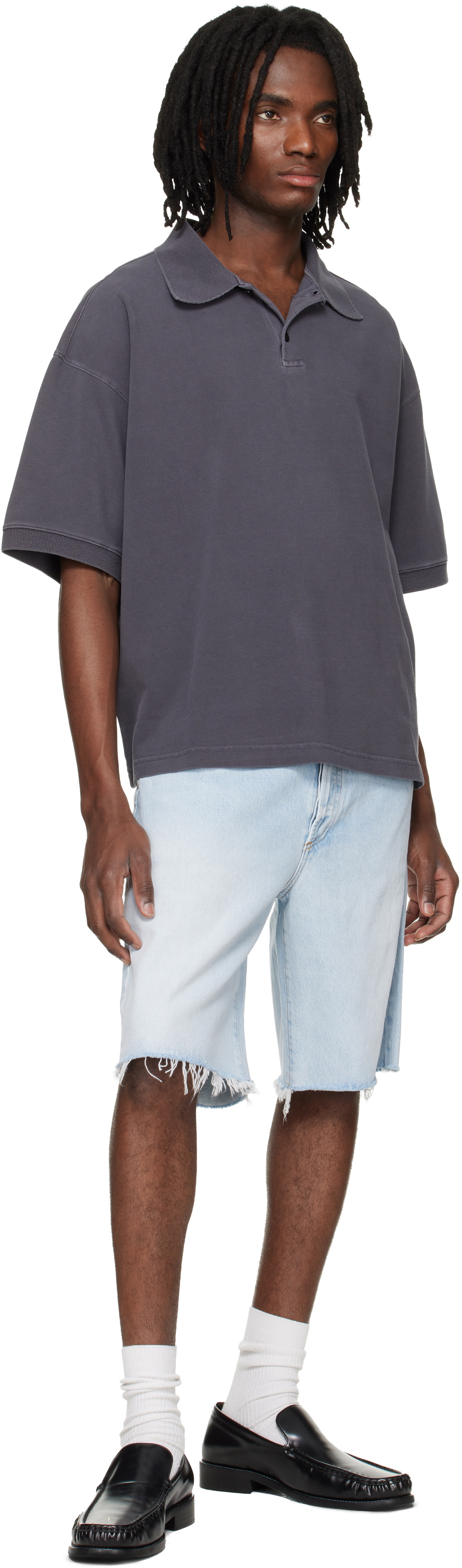 AGOLDE Blue Anson Denim Shorts