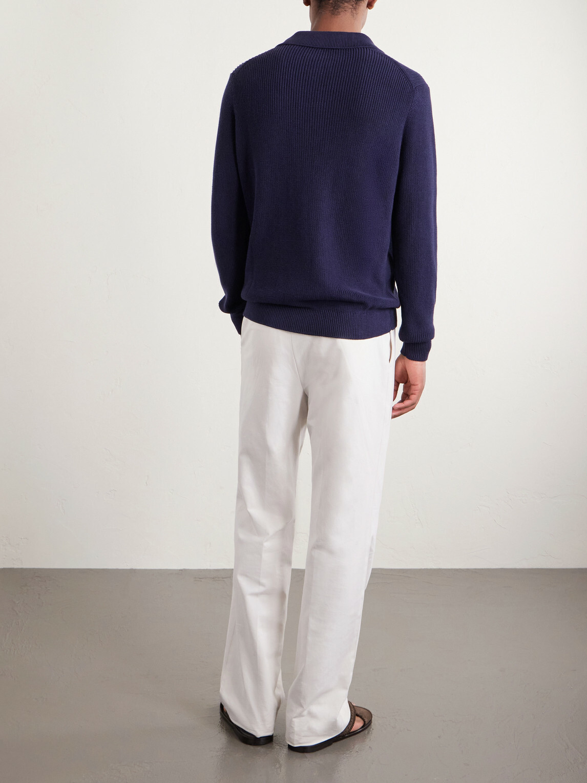 Thom Sweeney - Cotton Polo Sweater - Blue