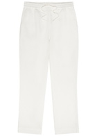 Che Avila Straight-leg Linen Trousers White