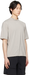 AMOMENTO Taupe Patch T-Shirt