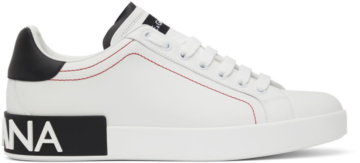 Photo: Dolce & Gabbana White Portofino Sneakers