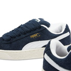 Puma Suede XL Hairy Sneakers in Club Navy/Frosted Ivory