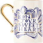 L'OBJET White & Gold Ruan Hoffmann Edition 'Sweetheart' Mug