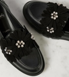 Christian Louboutin Flora Moc embellished leather loafers