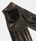 Valentino Garavani VLogo cutout leather gloves