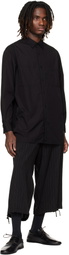 YOHJI YAMAMOTO Black Big Standard Chain Stitch Shirt