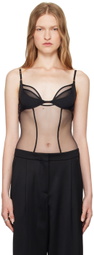 Nensi Dojaka Black Calvin Klein Edition Plunge Bodysuit