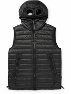 C.P. Company - Quilted Ripstop Hooded Down Gilet with Goggles - Black