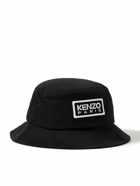 KENZO - Logo-Embroidered Cotton-Twill Bucket Hat - Black