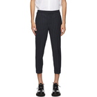 Neil Barrett Navy Wool Stripe Trousers