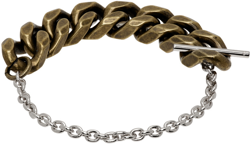 Dries Van Noten Gold & Silver Curb Bracelet