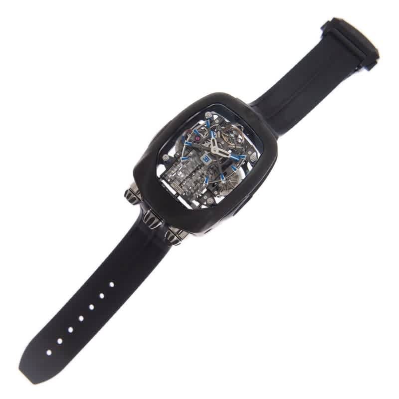 Jacob & Co. Bugatti Chiron Tourbillon Hand Wind Black Dial Unisex Watch BU200.21.AE.AB.ABQFA