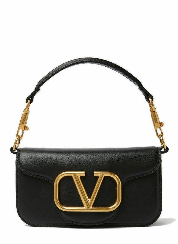 Photo: Logo Plaque Small Handbag in Black