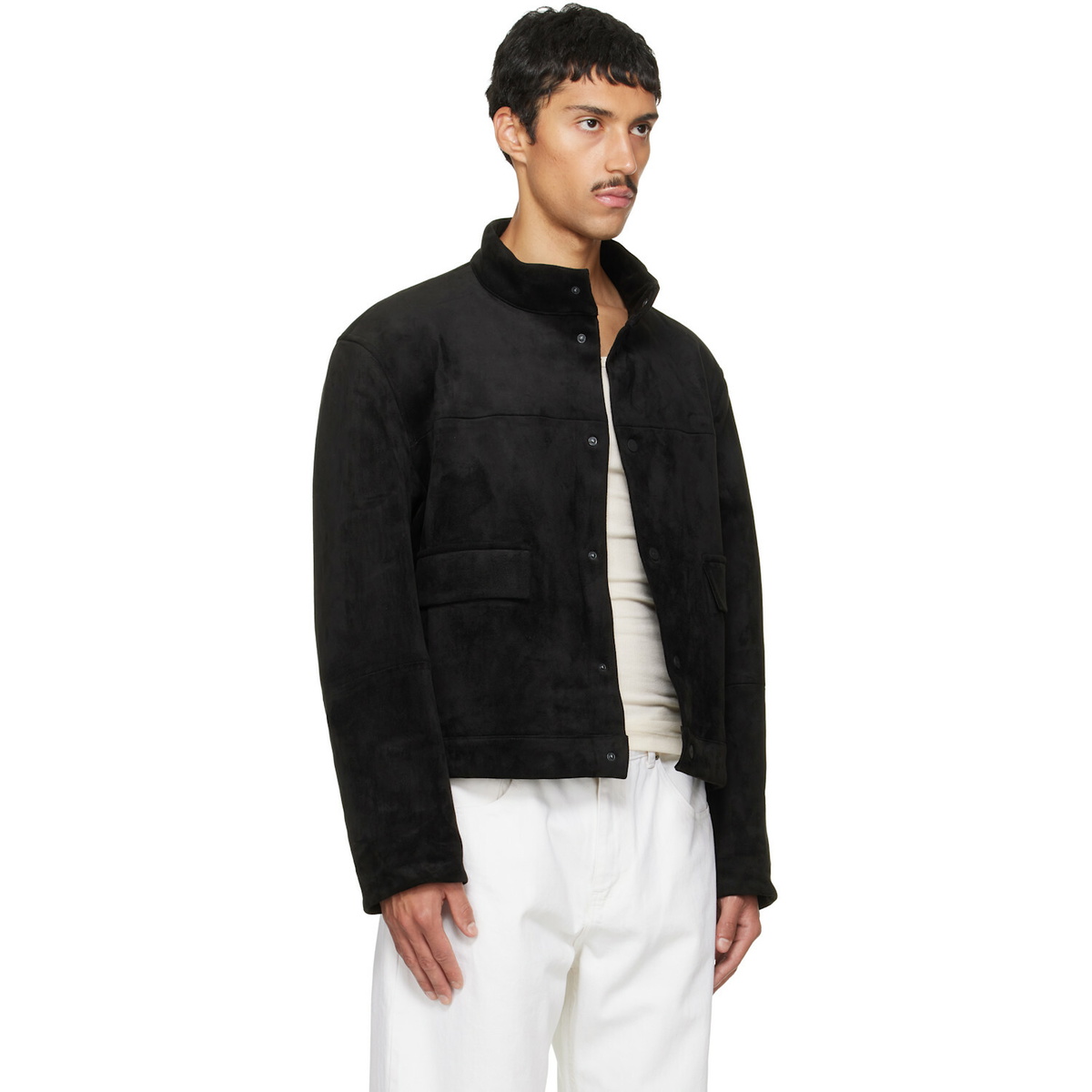 Hugo Black Regular-Fit Faux-Suede Jacket