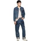 JW Anderson Blue Shaded Multi-Pocket Jeans