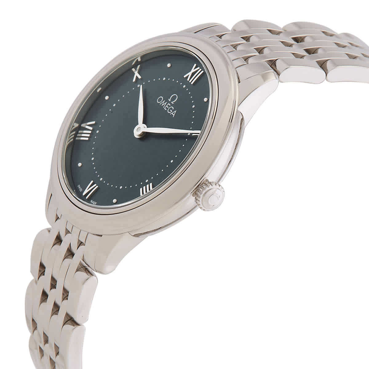 NEW Omega De Ville Quartz Green Dial Ladies Watch Omega De Ville Prestige 434.55 Green Jade Dial, 18K Yellow  main image 2