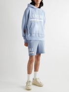 AMIRI - Straight-Leg Cotton-Jersey Drawstring Shorts - Blue