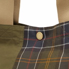 Barbour Men's Heritage+ Transport Patchwork Tote Bag in Dusky Green 