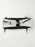 Portal - Borders Embroidered Ripstop-Trimmed Mesh Belt Bag - Neutrals