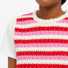 KITRI Women's Marley Knit Top in Pink Stripe