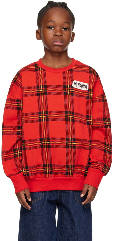 Photo: Mini Rodini Kids Red Check Sweatshirt