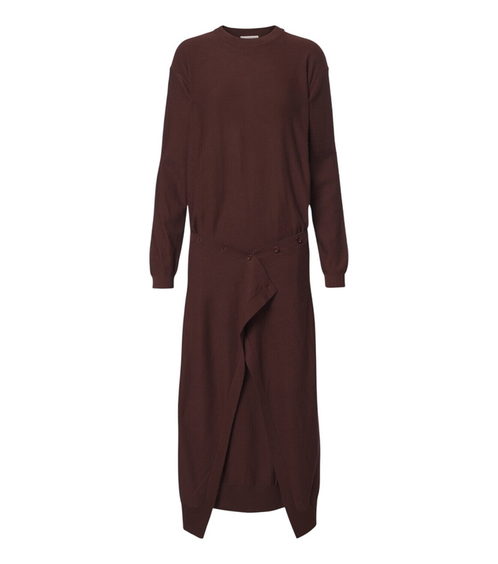 Photo: Lemaire Deconstructed wool-blend midi dress
