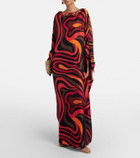 Pucci Marmo embellished silk twill kaftan
