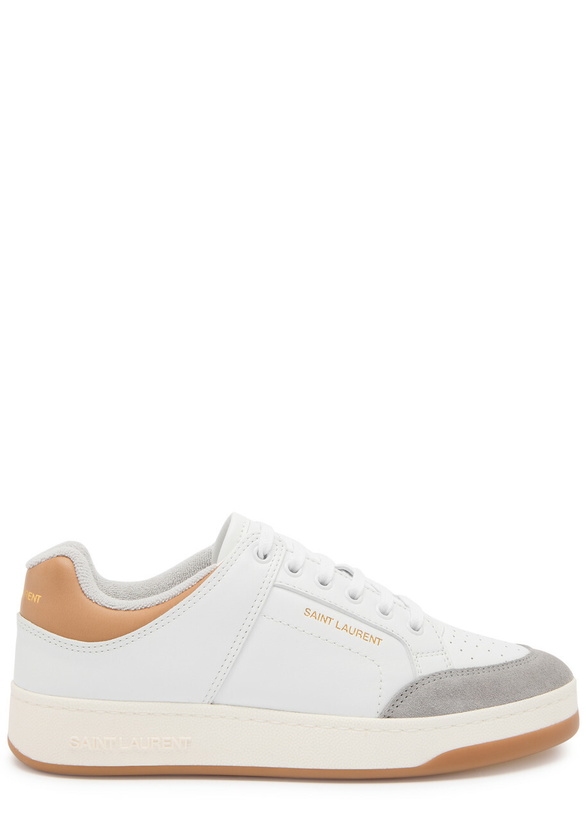 Photo: Saint Laurent Panelled Leather Sneakers White