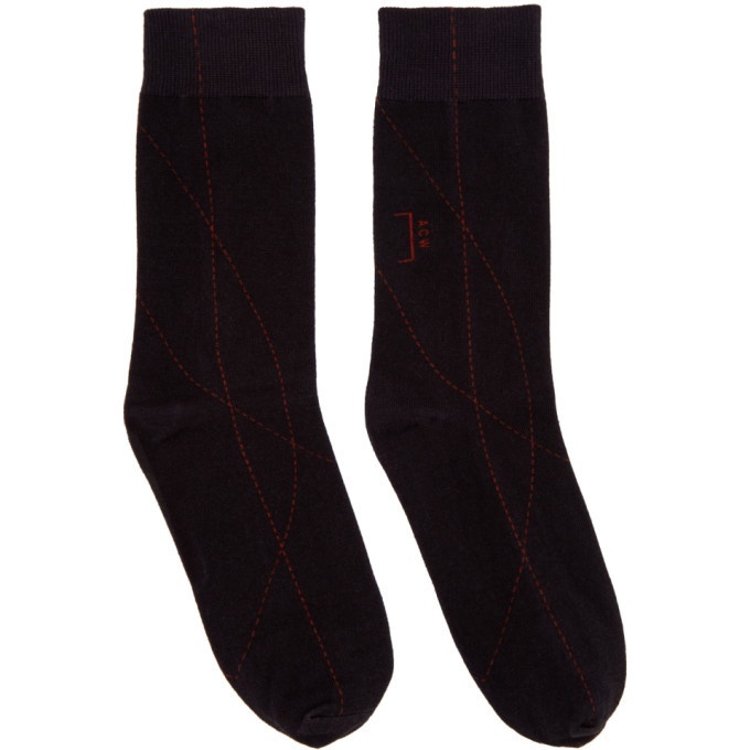 Photo: A-Cold-Wall* Black Thick Overlocked Socks