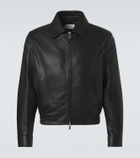Versace Leather blouson jacket