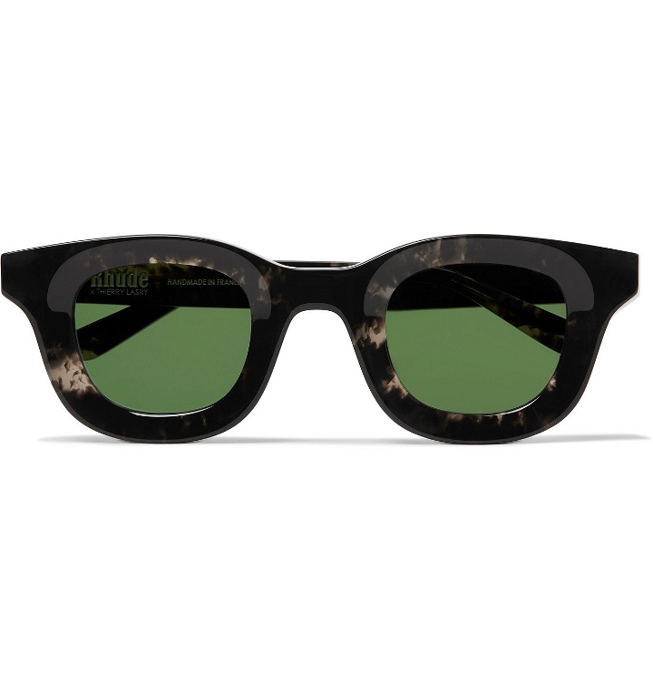 Photo: Rhude - Thierry Lasry Rhodeo Square-Frame Camouflage-Print Acetate Sunglasses - Green