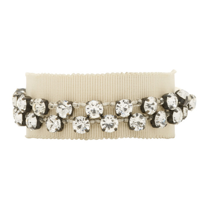 Photo: Ann Demeulemeester Beige Stone Glass and Beads Bracelet