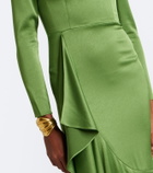 Alex Perry Draped crêpe satin gown