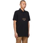 Burberry Black Globe Graphic Sancroft Polo