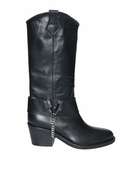 Via Roma 15 Silver V Detailed 3/4 Texan Boot