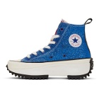 JW Anderson Blue Converse Edition Glitter Run Star Hike Sneakers