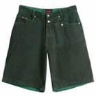 Pleasures Men's Apollo Baggy Denim Shorts in Dark Forest