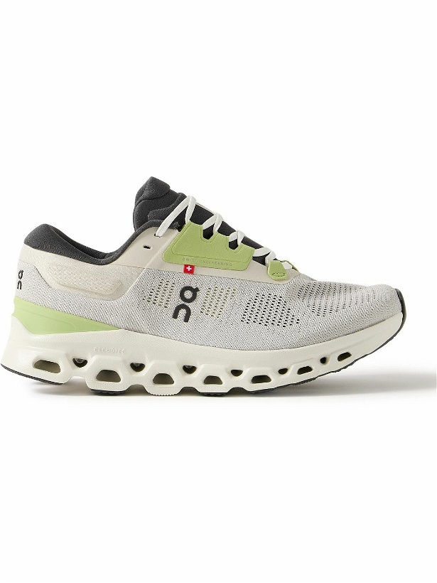 Photo: ON - Cloudstratus 3 Rubber-Trimmed Mesh Running Sneakers - Gray