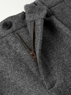 Portuguese Flannel - Straight-Leg Pleated Wool Suit Trousers - Gray