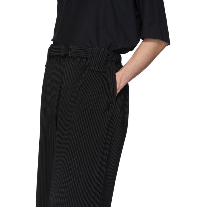 パンツ homme plisse issey miyake pleats bottom1 Pleats Bottoms 1 Pants in Black – SVRN