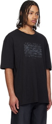 Maison Margiela Black Cotton Numerical T-shirt
