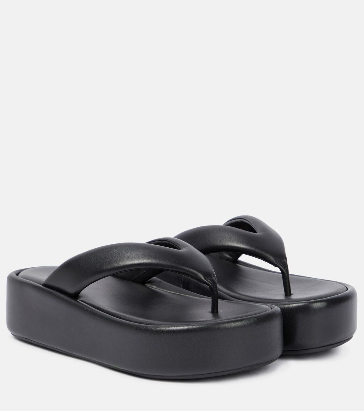 Balenciaga - Leather platform thong sandals Balenciaga