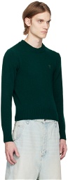 AMI Alexandre Mattiussi SSENSE EXCLUSIVE Green Ami De Coeur Sweater