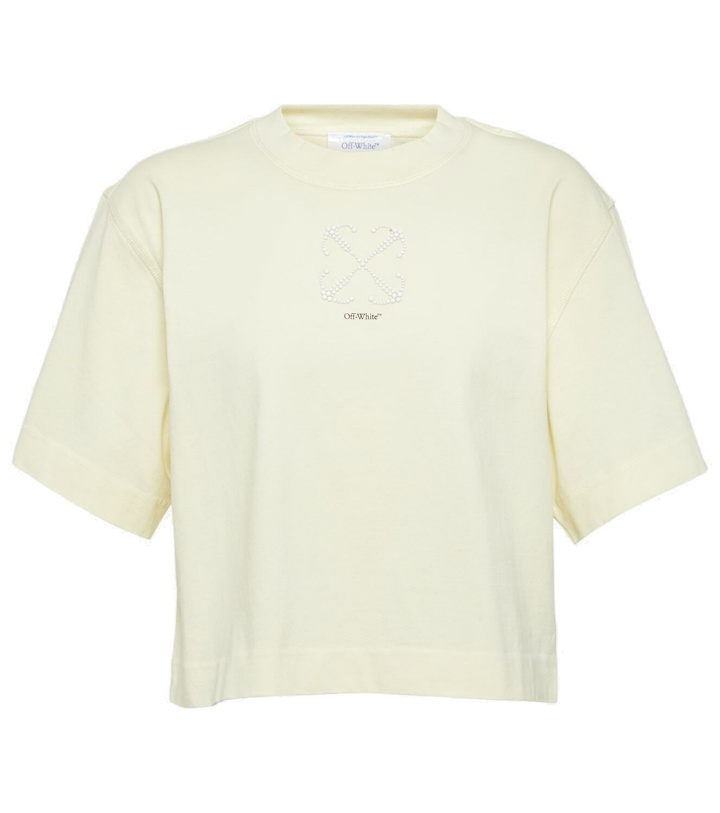 Photo: Off-White Logo embellished cotton T-shirt