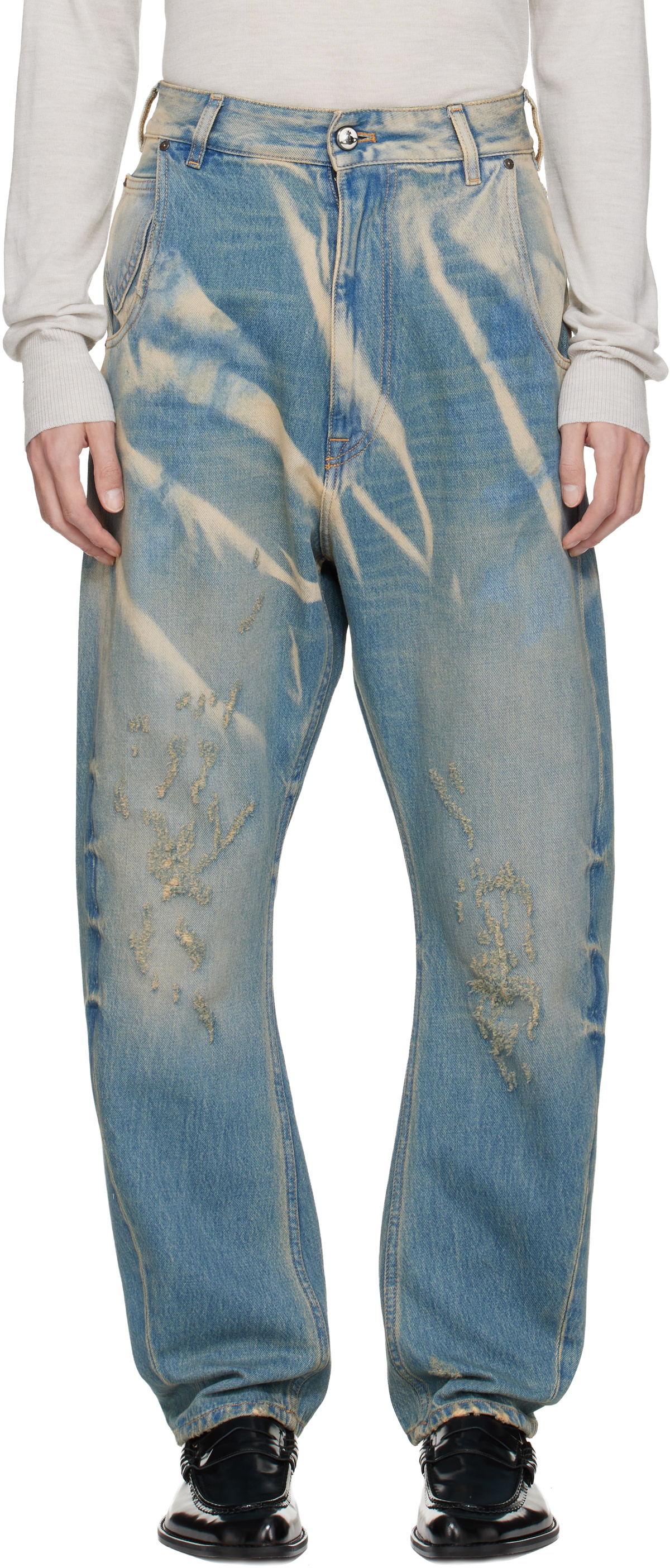 Vivienne Westwood Blue Buckle Back Jeans