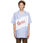 Gucci Blue Oversized Bowling Shirt