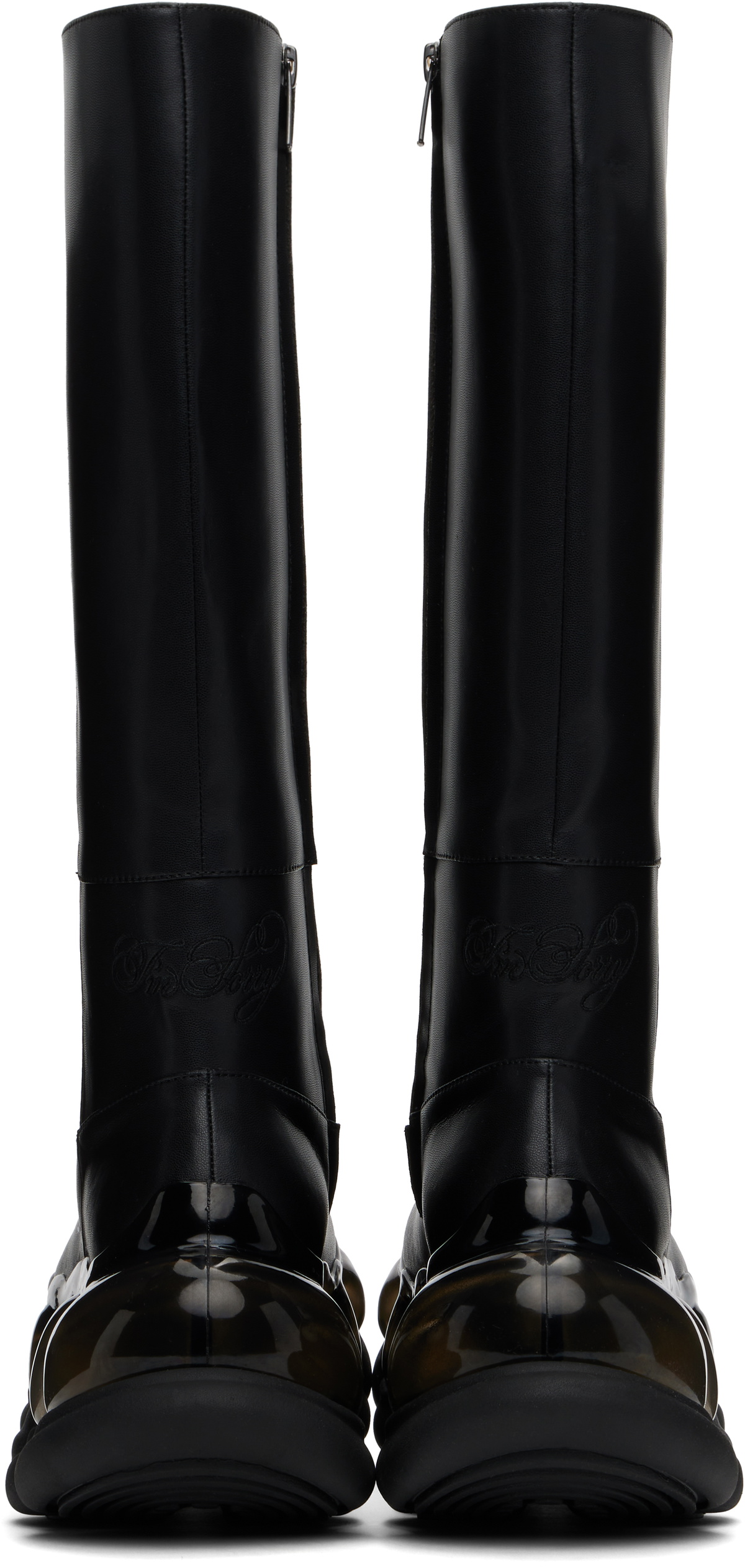 I'm Sorry by Petra Collins SSENSE Exclusive Black JennyFax & MIKIOSAKABE Edition Tall Boots